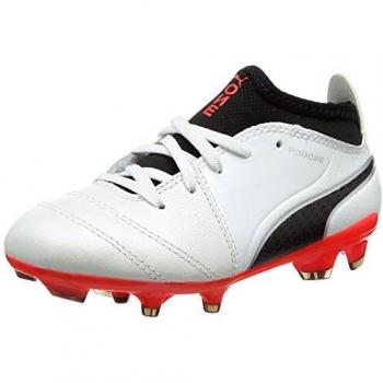 PUMA Unisex One 17.3 FG Football Shoes, White, 5 UK