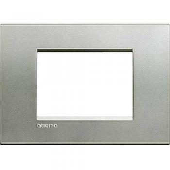 BTICINO LNA4803AG PLACCA 3P QUADRA ARGENTO