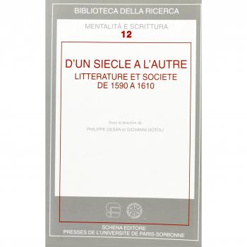 D'un siècle à l'autre. Litterature et societé de 1590 à 1610