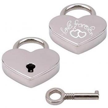 Borsa Protetta – Lucchetto Cuore con Incisione di Serrature d'Amore