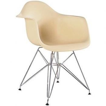 Set di Sedie Tower Arms – 2 Unità in Polipropilene/Acciaio Beige