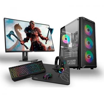 PC Racing Gaming con Ryzen 5 5600G, 16GB, 480GB SSD, RTX 3050 + Pantalla 24 + Teclado + Ratón