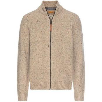 Herren-Strickjacke Camel Active beige (M) aus nachhaltiger Merinowolle