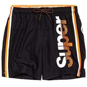 Superdry Herren State Volley Schwimmshorts, Schwarz (Black 02a), S