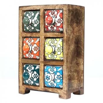 Especiero Organizador Marrón Signes Grimalt 6 Secciones 32923 – 11×15×23 cm