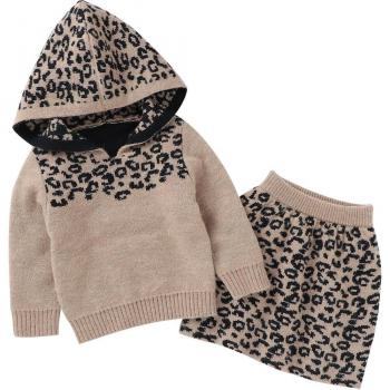 Pull et jupe léopard pour enfant
