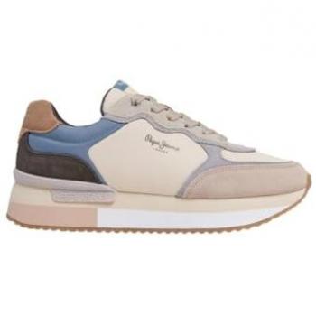 Pepe Jeans Rusper Mania Damen Sneaker Beige Blau 37