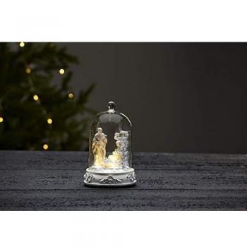 LED Krippenszene „Best Season“ – Kunststoff, weiß, 12 × 19 cm