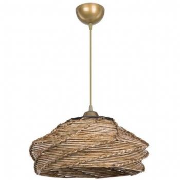 Rustic Paper Light Soffitto Lampada Marrone Risa