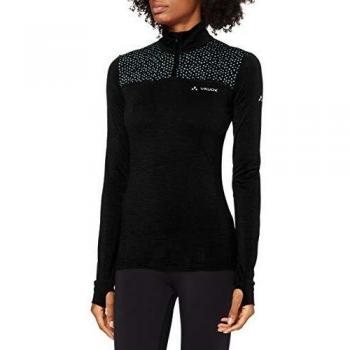 VAUDE Base Halfzip T-Shirt Femme Noir FR: L (Taille Fabricant: 42)