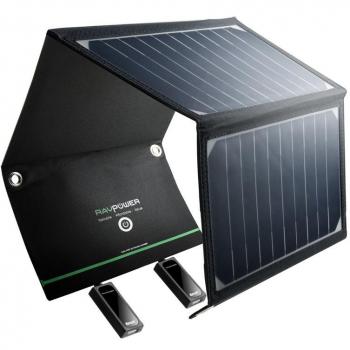 RAVPower 16W Solar Charger with Dual USB Ports