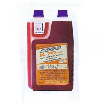 STRONG OLIO K70 MIX  SINTETICO MOTORI 2T 1 LITRO CON DOSATORE R331158 API TC+