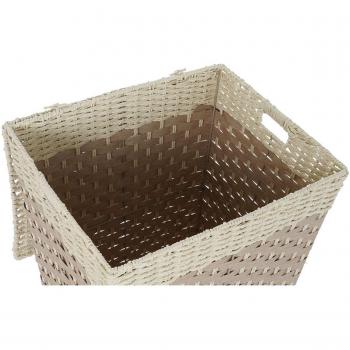 Cesta de Ropa Sucia DKD Home Decor Trenzada de Fibra Natural