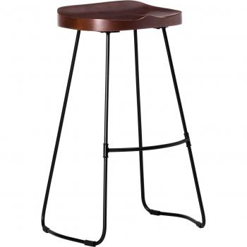 Rombass Saddle Bar Stool, Made of Walnut Wood