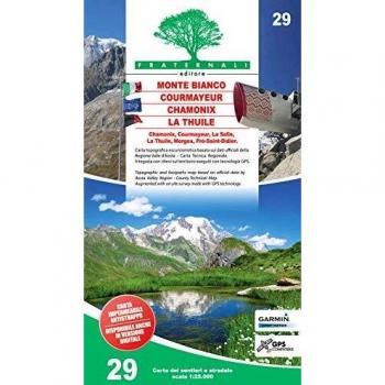 Carta n. 29. Monte Bianco, Courmayeur, La Thuile, Chamonix 1:25.000
