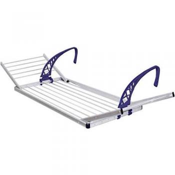 Stendibiancheria da balcone con ali e 2 bracci regolabili scorrevoli in alluminio Trilly 135 Cinquepalmi