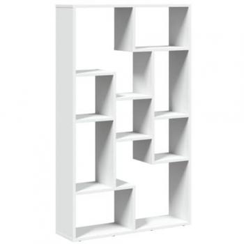 Bibliothèque blanche 72 × 20 × 120 cm, étagère à livres, stockage