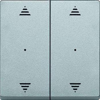 Merten 625860 Aluminium‑Wippen für Tastermodul 2‑fach mit Aufdrucken Auf/Ab, System M