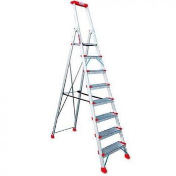 Escalera de aluminio Faraone EN948 con bandeja portaobjetos