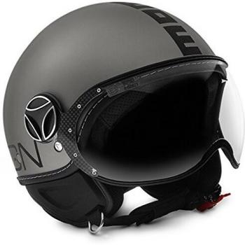 MOMO Casco Motocicleta Jet FGTR Titanio Frost