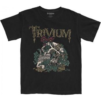 Skelly Flower Cotton T-Shirt S black