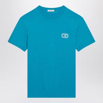 Valentino T-shirt VLogo in cotone Cielo Taglia L
