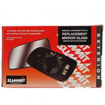 Summit Replacement Heated Wide Angle Mirror Glass with Backing Plate (Left Hand Side)