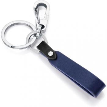Llavero Viceroy Magnum de hombre con motivo de acero y piel azul y negra