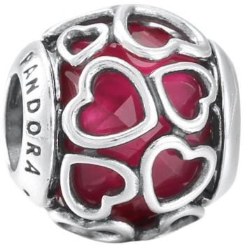 Pandora 792036NCC Sterling Silver Bead Love Heart Charm for Her