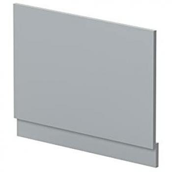 Nuie MFC 750mm End Bath Panel with Plinth Satin Grey
