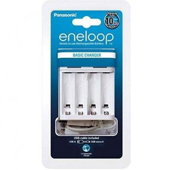 Panasonic BQ‑CC61USB Caricatore Micro‑USB per Pile Eneloop (AA/AAA)
