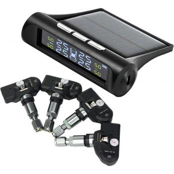 Kit de surveillance solaire de la pression des pneus avec alarme multiple