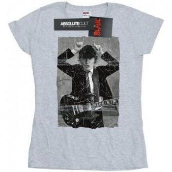 AC/DC Dames Angus Young T-shirt met Versleten Foto