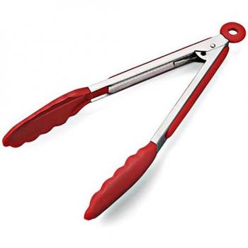 Set de Pinces à Glace Noir DEOUNY – 2 pièces, silicone supérieur, acier inox