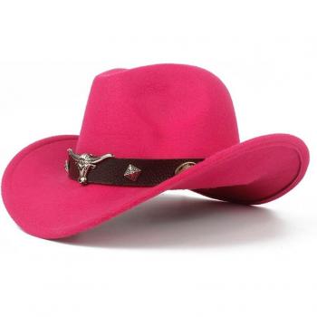 Black Roll-up Brim Cowboy Hat for Kids