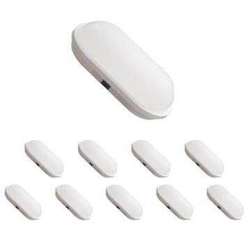 Conjunto de 10 Apliques LED Ovalados 20W IP65 – Blanco Neutro 4000K/5500K