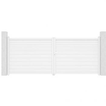 Cancello Battente Carpatia 4m H. 160 Alluminio Bianco