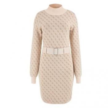 Guess Vestito Lise W4bk43 Z37k0 FN3J Beige