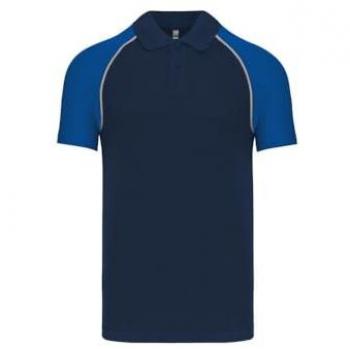 Blaues Herren Polo-Shirt Baseball von Kariban