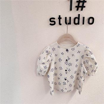 Adorable Korean Print Blouse for Toddlers