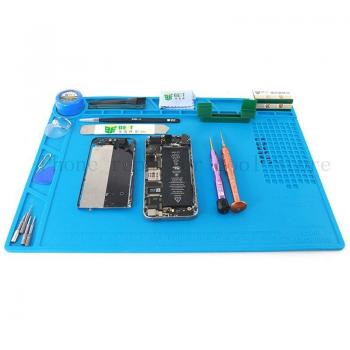 Silicone S‑180 55x35 cm – Tampon à souder, isolation thermique BGA, plateforme réparation + entretien tapis magnétique