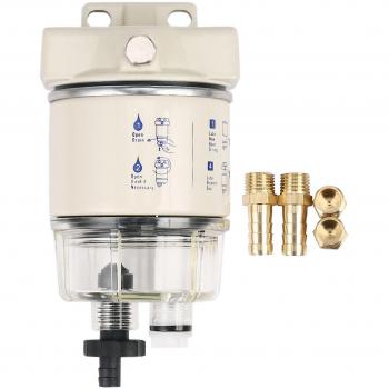 Separador de Agua R12t Marina con Motor Racor 140R 120AT S3240, Conjunto NPT ZG1/4-19 y Filtro Blanco