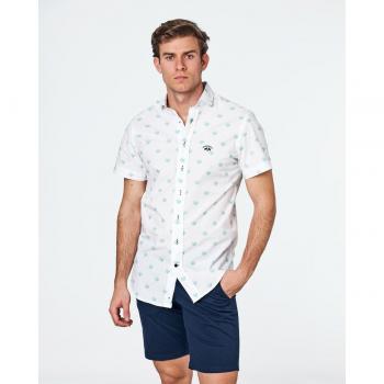 Camisa Malla Slender con Diseño de Hojas Naturales