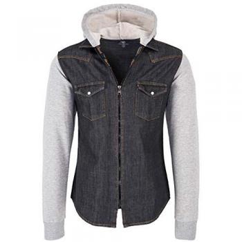 Rock Creek Jeanshemd mit Kapuze für Herren