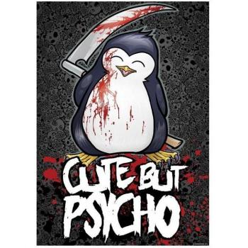 Süßer, aber Psycho Pinguin Mini-Poster