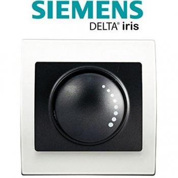 Va et Vient 500W Variateur Anthracite Delta Iris + Plaque Blanc Siemens