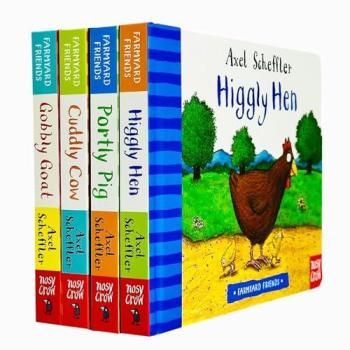 Farmyard Friends Series 4 Books Collection Set by Axel Scheffler (Higgly Hen) Boardbook