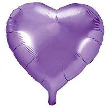 Foil Heart Lilla 45cm