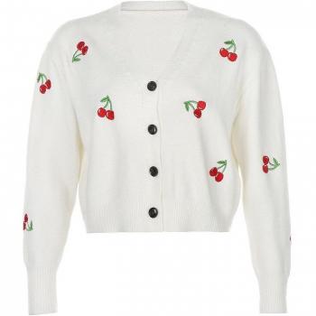 Blouse Tricot Col V Manches Longues Femme Automne Style Preppy Rose