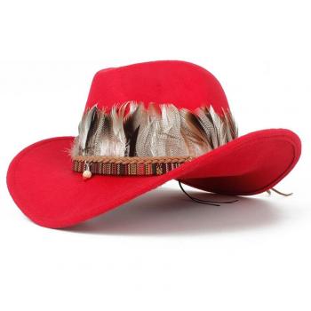 Leather Band Western Hat for Women